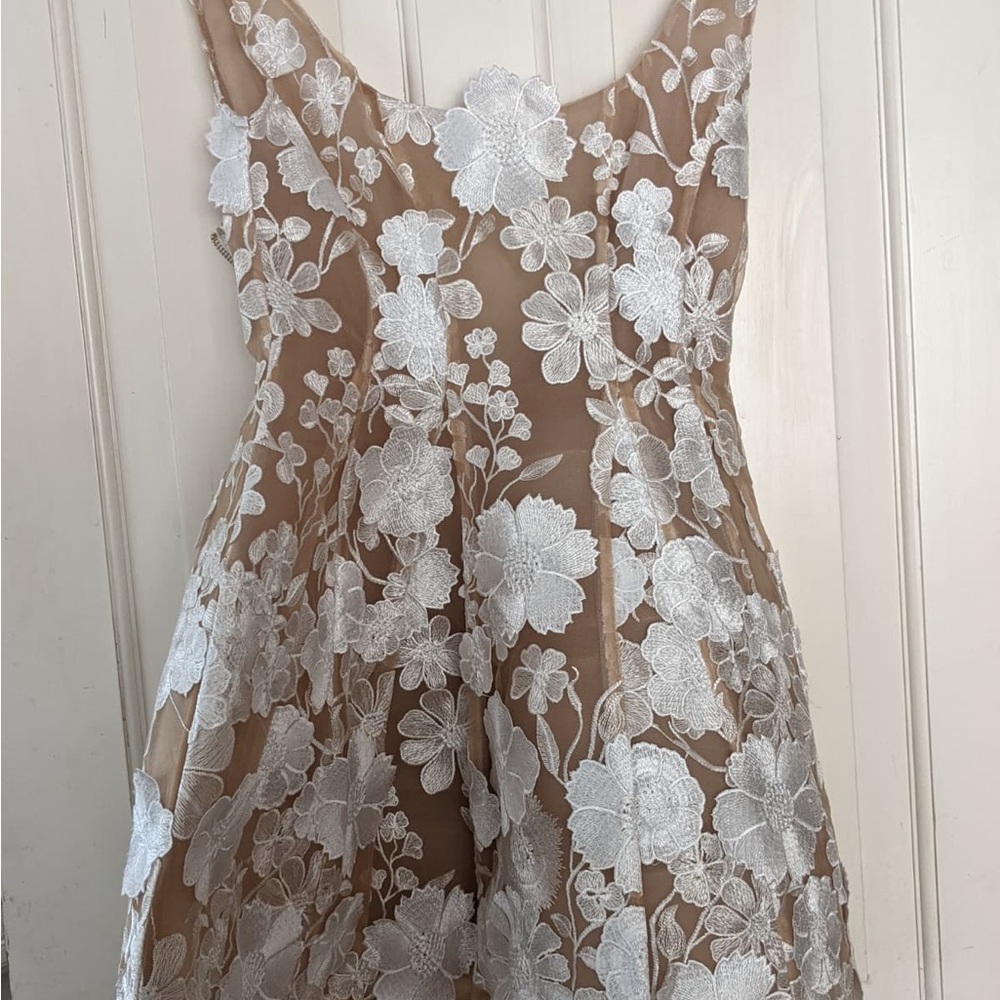 Bronx and banco Jasmine white flower mini dress XS New w tags - Picture 7 of 9